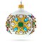 French Couturier-Inspired Bejeweled Elegance Glass Ball Christmas Ornament 3.25 Inches